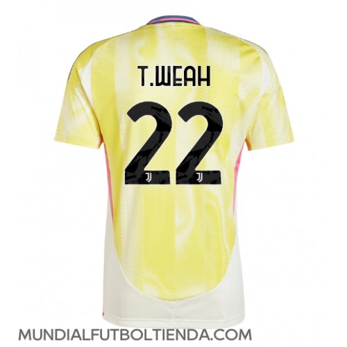 Camiseta Juventus Timothy Weah #22 Segunda Equipación Replica 2024-25 mangas cortas